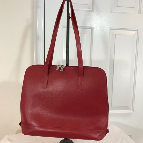 jacks georges Handbags - Jack George’s Red Leather Computer Bag